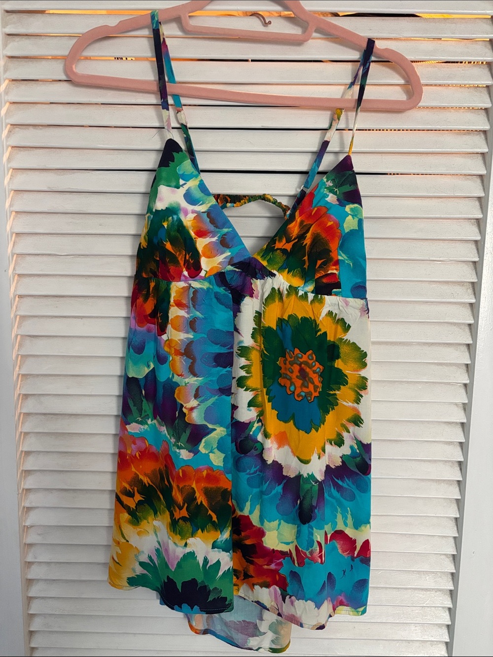 Bright Multicolor Floral Cami Top